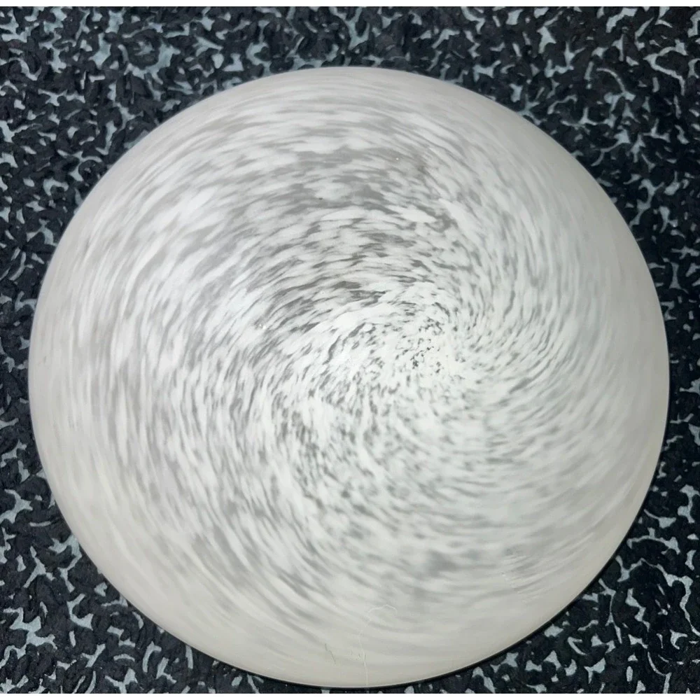 White Alabaster Swirl Glass Light Shade Dome Replacement Globe 9.5 Inch
